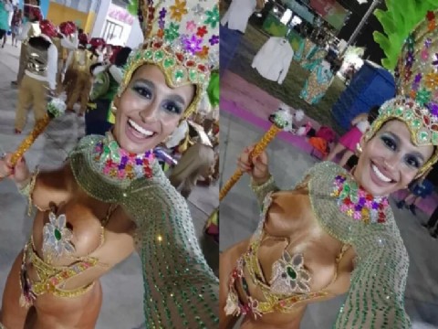 VIDEO | La modelo Dana Talia deslumbró en los Carnavales Correntinos con un traje espectacular