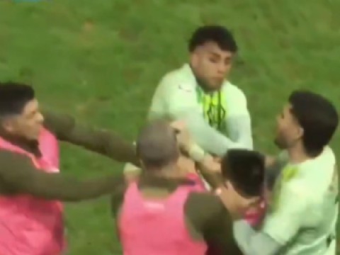 Batalla campal: con piñas, patadas y expulsados, terminó el encuentro entre Atlético Rafaela y Aldosivi