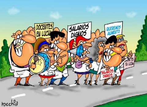 Pullaro castiga a los maestros con descuentos mientras crece el reclamo por salarios de miseria