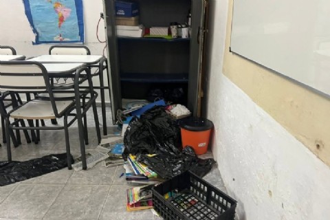 Ola de vandalismo en Santa Fe: escuela céntrica atacada por quinta vez en el año a metros de la Casa de Gobierno