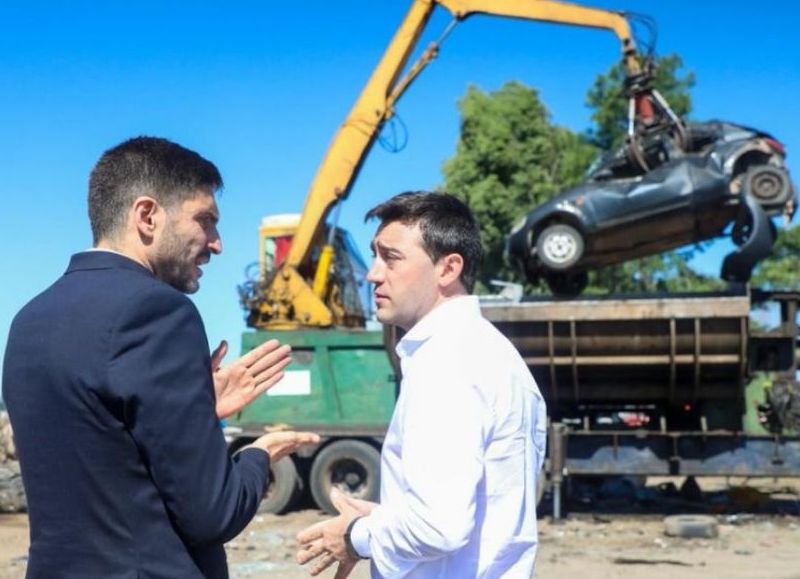 Compactaron vehículos incautados a organizaciones criminales