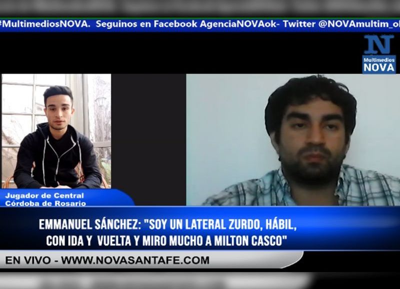 Emmanuel Sánchez: "Soy un lateral zurdo, hábil, con ida y vuelta y miro mucho a Milton Casco"