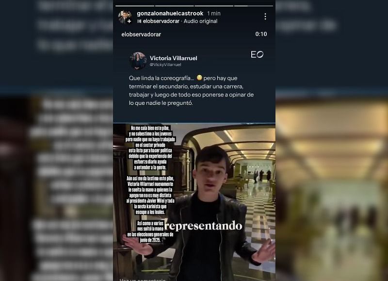 Ex colaborador de Victoria Villarruel la acusó de "soltarle la mano a los leales" y la comparó con el presidemente Milei