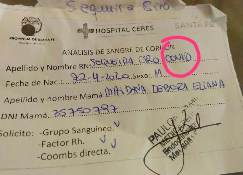 ¡Insólito!: tuvieron un hijo y lo llamaron "Covid"