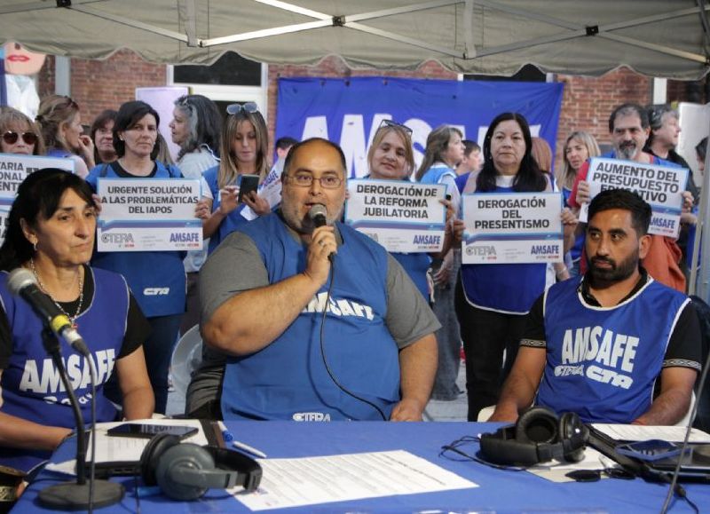 Fuerte reclamo docente en Santa Fe: AMSAFE encabezó una jornada provincial contra el ajuste